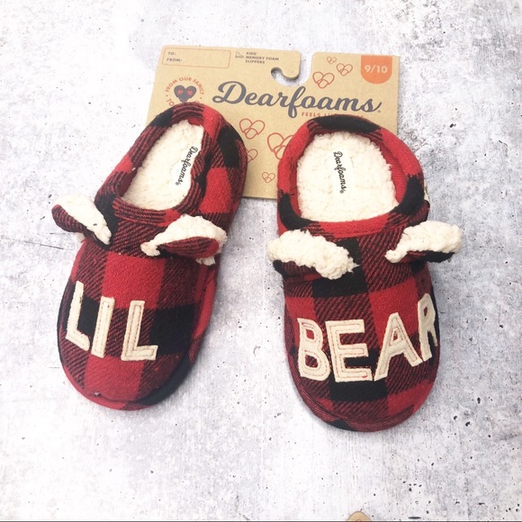 SOLD-DearFoam Plaid Slippers Bundle Toddler Infant - Picture 2 of 6